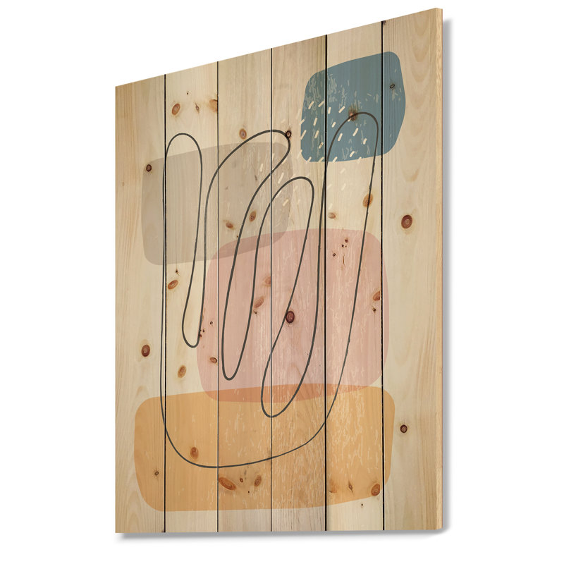 Compositions élémentaires et géométriques minimalistes XX XX XX XXV - reproduction d'art sur bois sans cadre