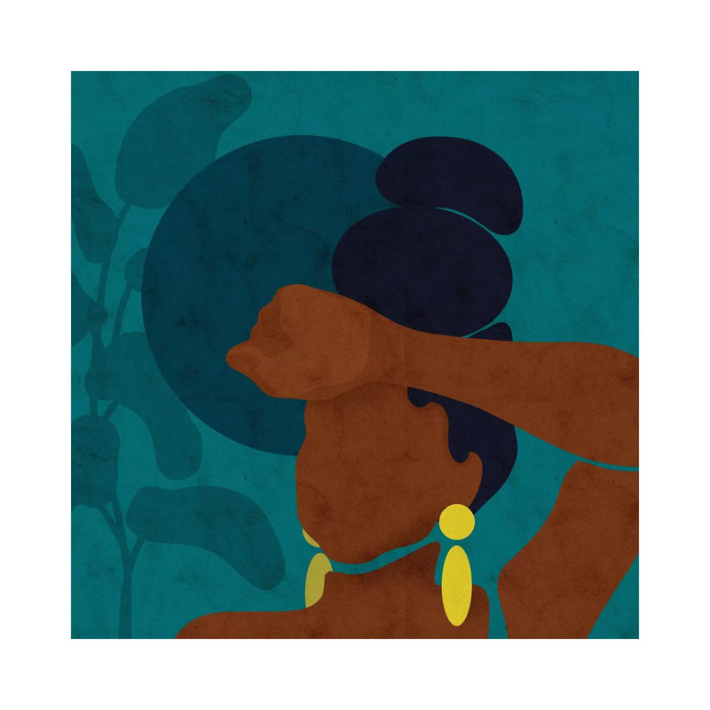 « Ayana » par Reyna Noriega-impression d’art graphique, Toile tendue, H 12 po x l 12 po x P 0,75 po, Pas de tapis