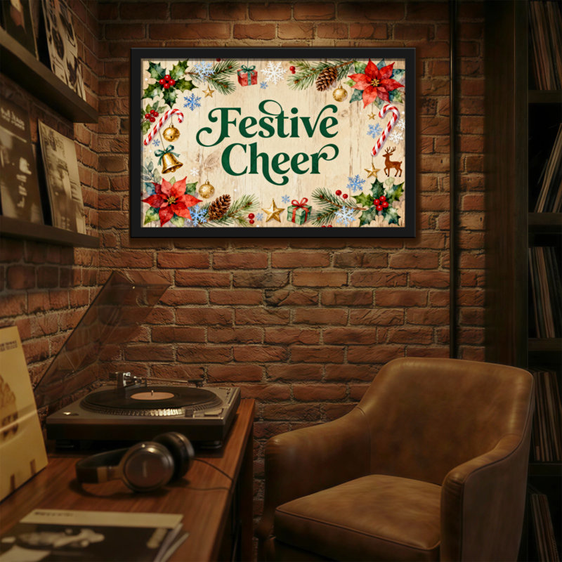 Motif de décoration festive de Noël, H 16 po x l 24 po