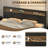 Headboard King Size Black with Storage, LED Lights, USB Ports & Power Outlets – High-Quality, Space-Saving Design-1319620268-1319620177