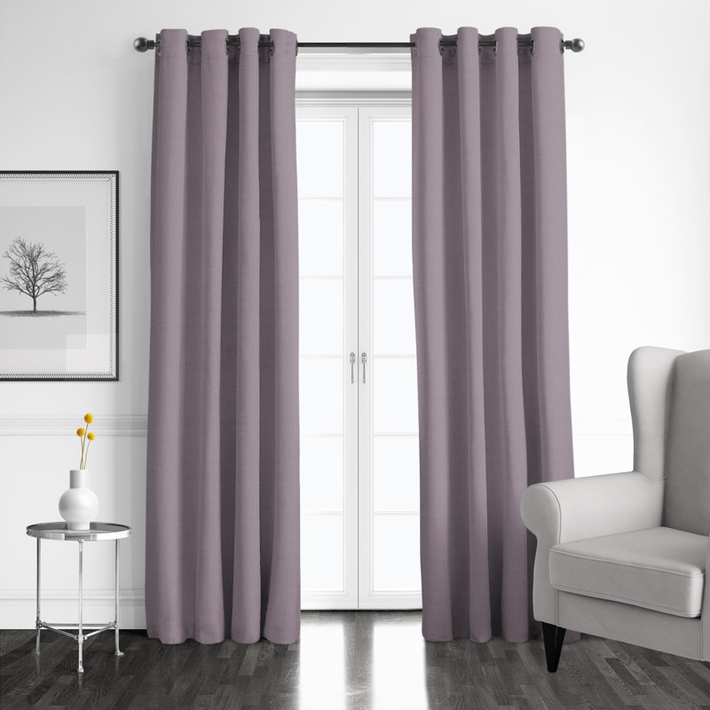 Paire de rideaux Elsie, L 50 po x L 108 po, Lilas