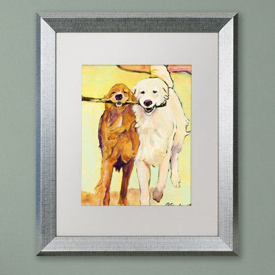 «Stick With Me» par Pat Saunders-White, reproduction d'art encadrée
