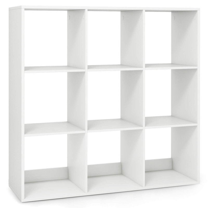 Bookcase Open Back Bookshelf With Anti-tip Kit Modern Style Organizer, (9 Shelves) 41"H x 41"W x 13"D