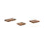 Étagères de rangement murales minimalistes en bois flottantes pour décor de vestibule - Tablettes de rangement murales décoratives modernes pour la maison - Ensemble de 3, 14 po, 12 po, 10 po, brun