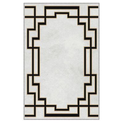 Motto Black/White Rug