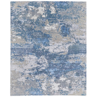 Lettie Modern Abstract Blue Area Rug
