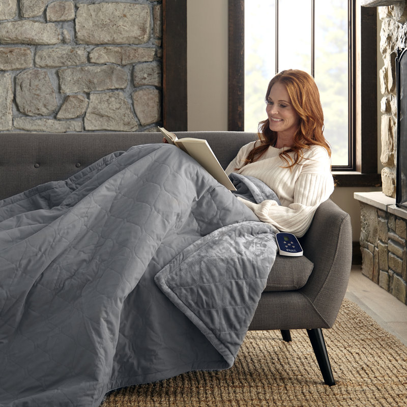 Jeté chauffant Micro Flannel®, Fumée