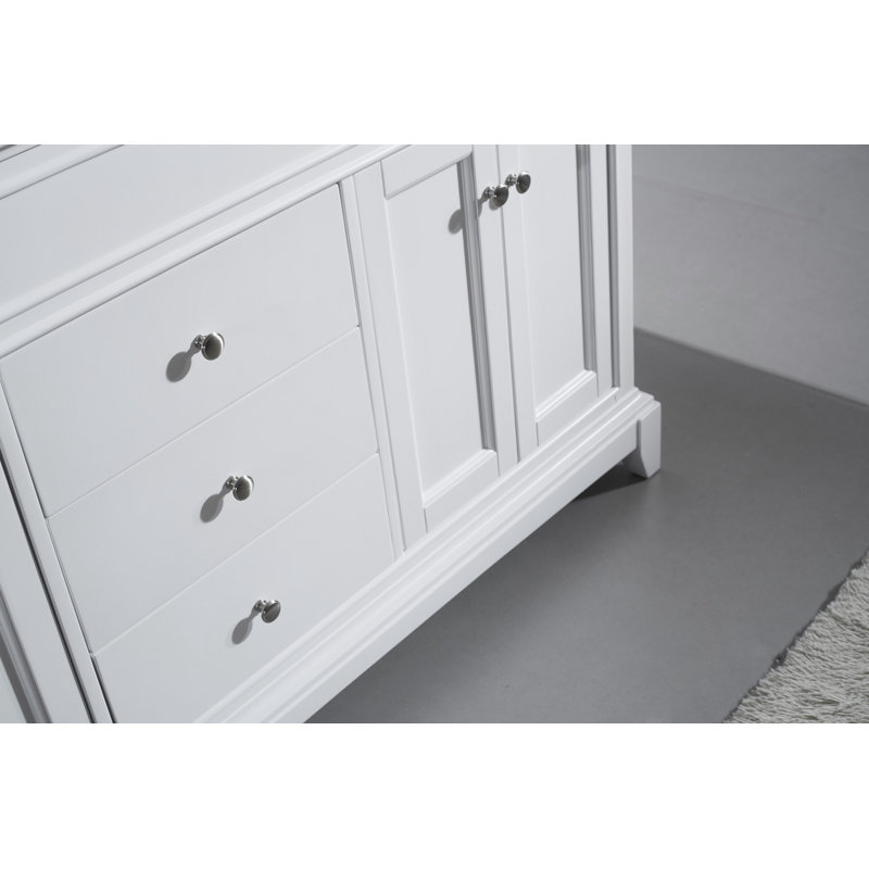 Elite Stamford 72" Double Bathroom Vanity Set, White