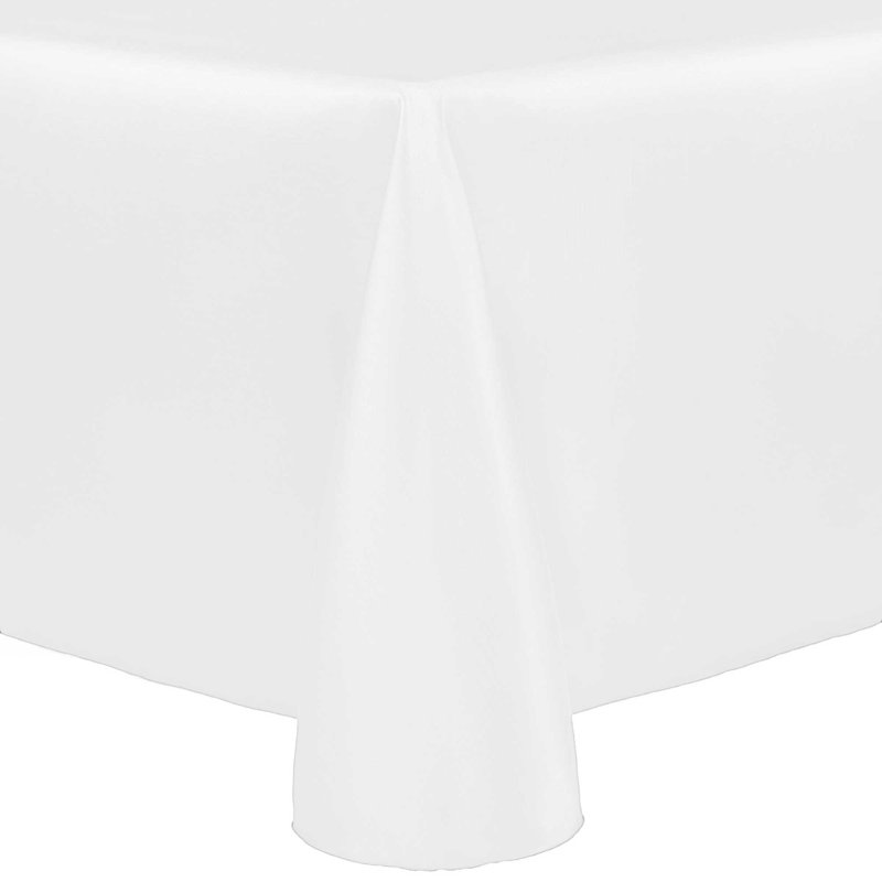 Nappe de couleur unie carrée, 120 po x 120 po, Paquet de 3, Blanc