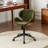 Upholstered Office Chair Adjustable Height Desk & Task Chair With Bentwood Chenille Swivel Chair With Metal Frame-2037668915