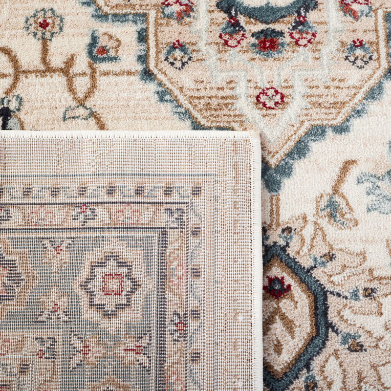 Lyndhurst Oriental Area Rug In Cream / Beige, Rectangle 183 x 274 cm