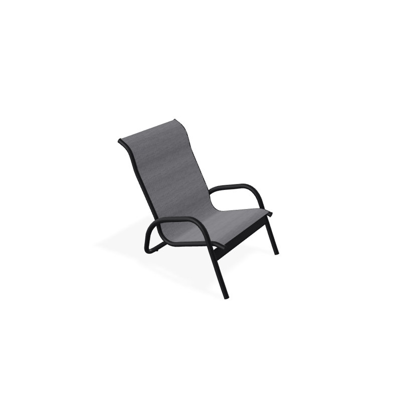 Gardenella Patio Chair, Augustine Pewter, Black