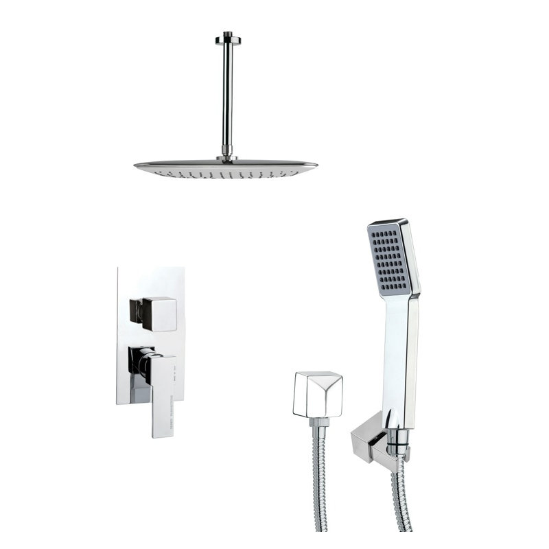 Système de douche complet à pression équilibrée avec valve brute Orsino