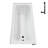 Streamline 66 in. x 32 in. Acrylic Left-Hand Drain Alcove Bathtub in Glossy White With External Drain-101700383