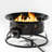 Camping Fireplace Portable - Mini Steel Fire Pit With Lava Rocks For Outdoor Gatherings And Comfort Heating Adventures