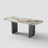 Wakenda 78.7" Modern Rectangular Sintered Stone Dining Table With Stainless Steel Base-42641468-54283286