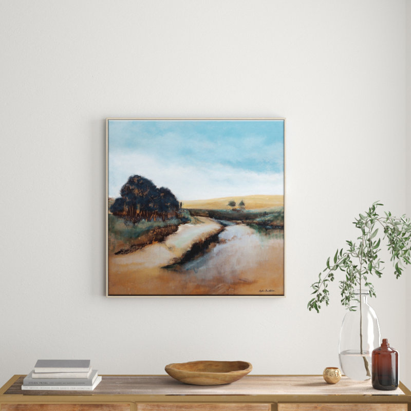 Story Brook by Lydia Ben-Natan - Painting on Canvas, 76cm H x 76cm W, Timber