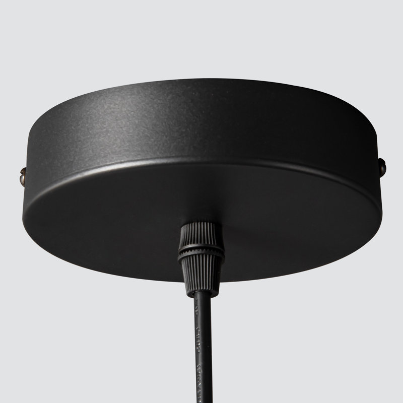 Taveyon Crystal Cylinder Pendant Lights Kitchen Island, Matte Black, 2 Lights