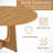 47.24" Round Farmhouse Dining Table For 4 - 6-638688504