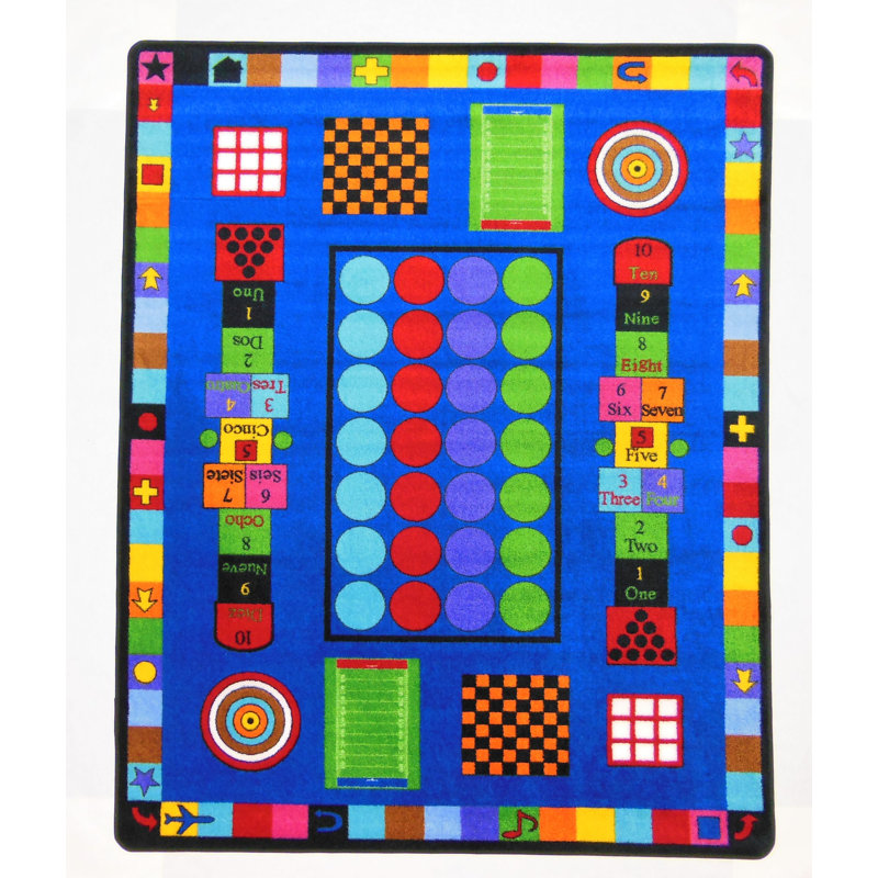 Tapis bleu Durable Play, Rectangle 6 pi 6 po x 8 pi 4 po