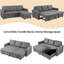 Canapé modulaire réversible avec lit escamotable et rangement pour espaces restreints
