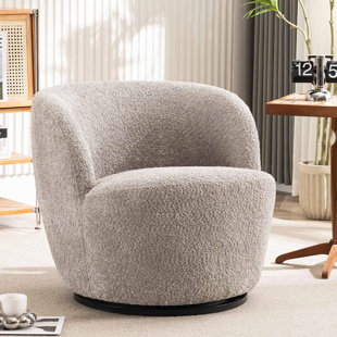 Inspired Home Laurie Light Grey Linen Upholstered Rolling Cube