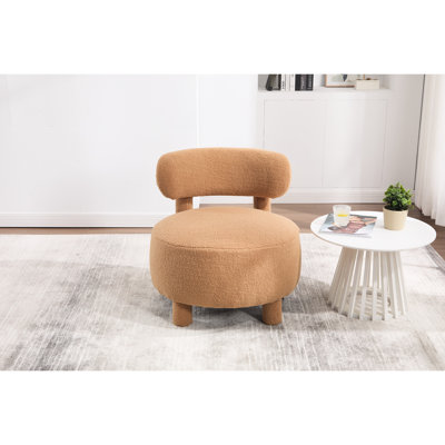 Chaise rembourrée kaki sans accoudoirs avec design ergonomique pour la salle de lecture et la chambre à coucher, rembourrage en mousse, support de 250 lb, pieds en bois massif incurvés assemblés en 30 minutes dans la chambre à coucher