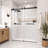 Catalyst 56"- 61" W X 84" H Double Sliding Frameless Shower Door in Matte Black with 3/8" Clear Glass-133996337-124617941