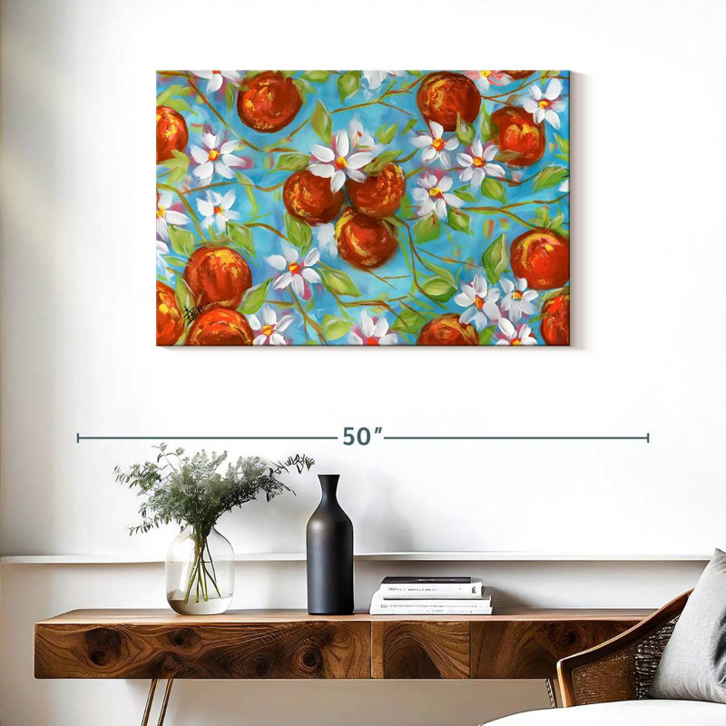 Yarlin Orange Blossoms, 24" H x 36" W
