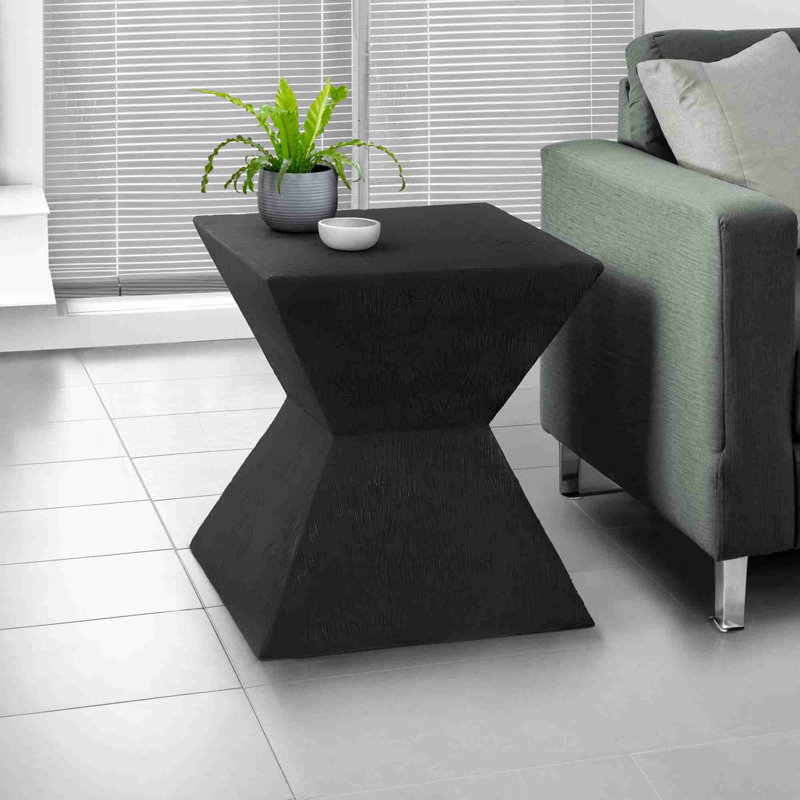 Table d'appoint moderne résistante aux intempéries MgO, Noir