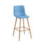 Upholstered Counter Stool with Metal Frame-471388999