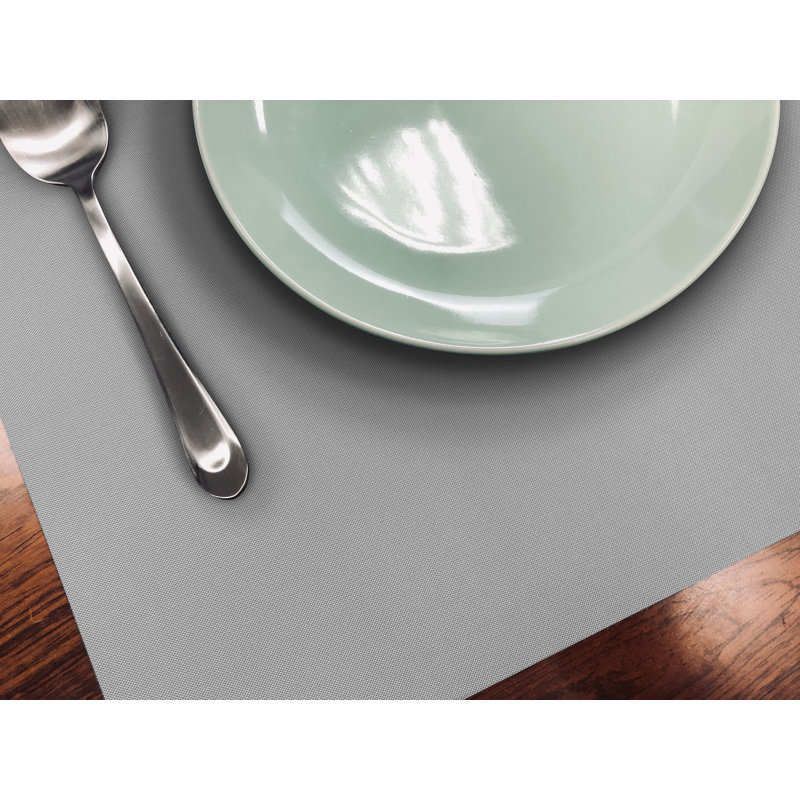 Claudya Polyester Rectangle Placemat, Gray