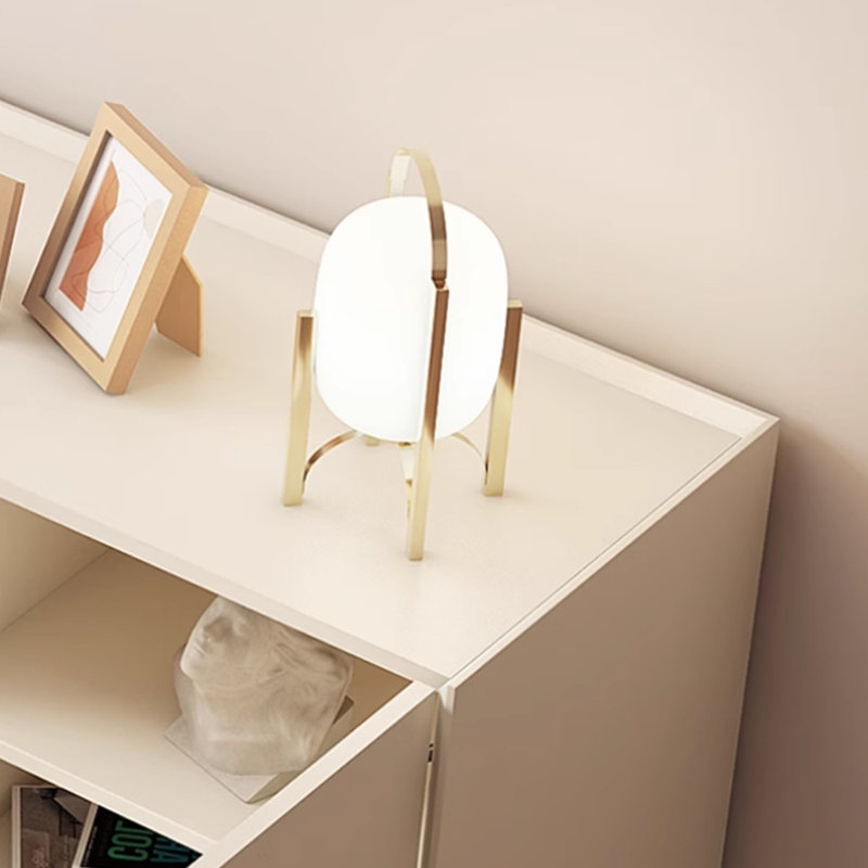 Meuble télé moderne de style crème moderne, 94.48"