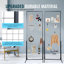 Ensemble de 2 panneaux de présentation robustes Gridwall - 24 po x 68 po, supports de vente au détail au sol avec base stable pour le magasin et l'artisanat