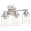 3-Light Dimmable Brushed Nickel Vanity Light