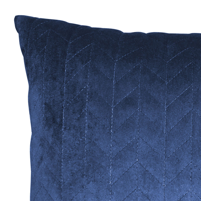 Housse et insert de coussin en velours Huw, Bleu