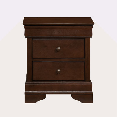 Traditional Design Bedroom Furniture 1Pc Nightstand Of 3X Drawers Faux Alligator Embossed Fronts Finish Wooden Furniture