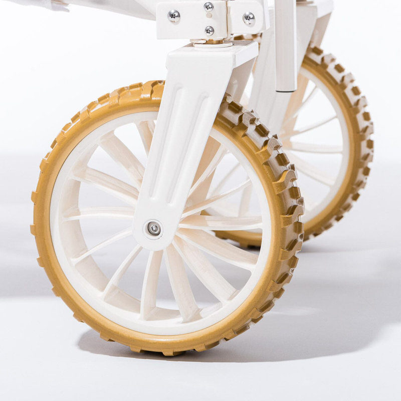 Folding Beach Cart, Blue/White