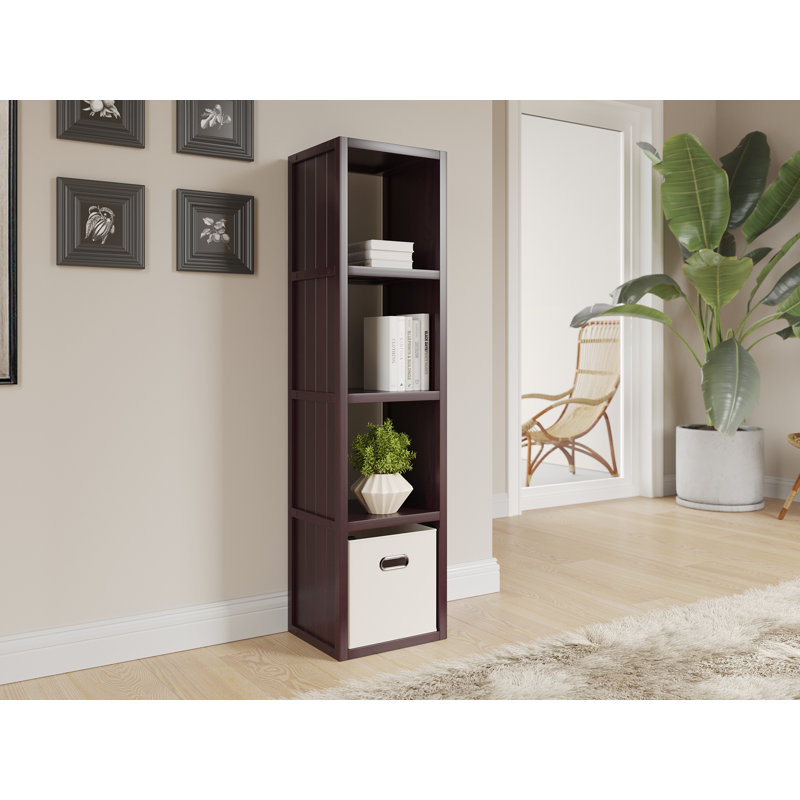 John Louis Home Solid Wood 4 Tall Cube Organizer, Espresso