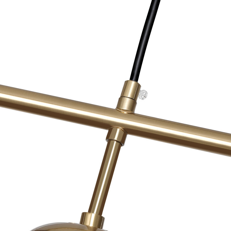 Lighting Luminaire suspendu sphère moderne 6 lumières, lustre spoutnik Mid-Century