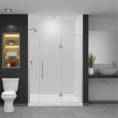 Transolid Elizabeth 62-in W x 76-in H Hinged Shower Door with Clear Glass