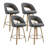 Moden Upholstered Swivel Counter Dining Bar Stools (Set of 4)-166768694