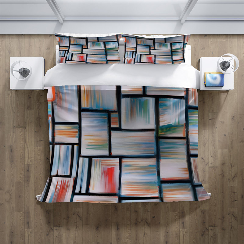 Abstract Duvet Cover, King Duvet Cover + 2 King Shams