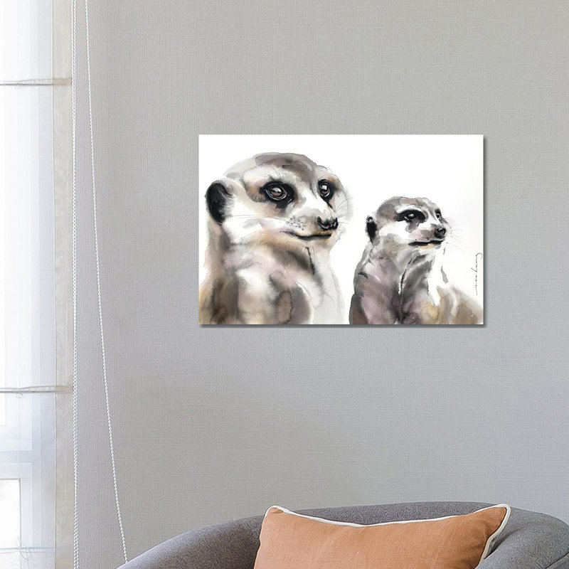 Meerkat Loyalty - Wrapped Canvas Painting, 66.04 cm H x 45.72 cm W x 3.175 cm D