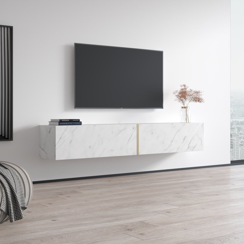 Crédence de rangement l 70,9 po Jyun, Blanc