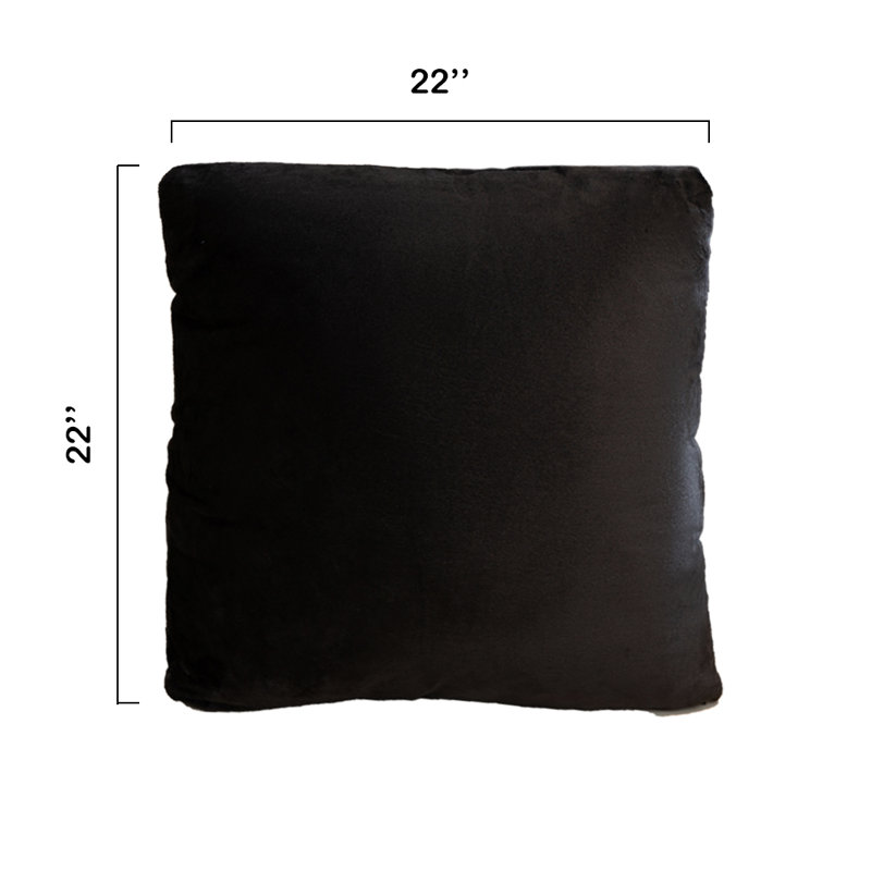 Throw Pillow, Black, 22" x 22"
