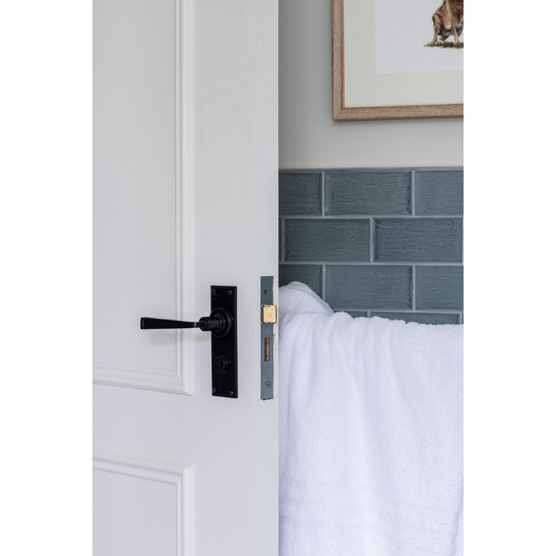 Avon Bathroom Door Handle, Black