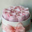 Arrangement floral rose en boîte