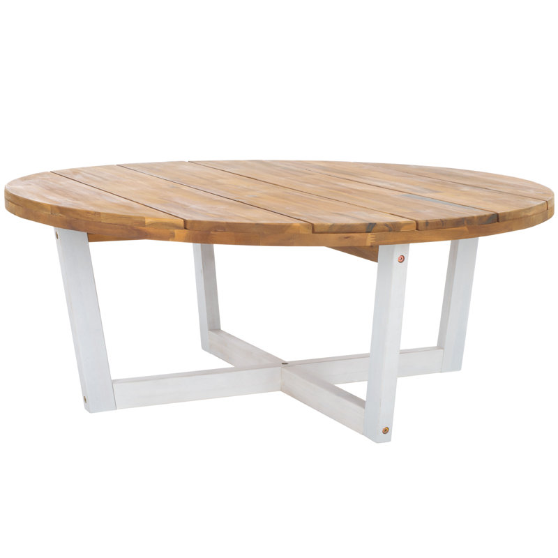Table basse en bois Claudie Calysta, Blanc