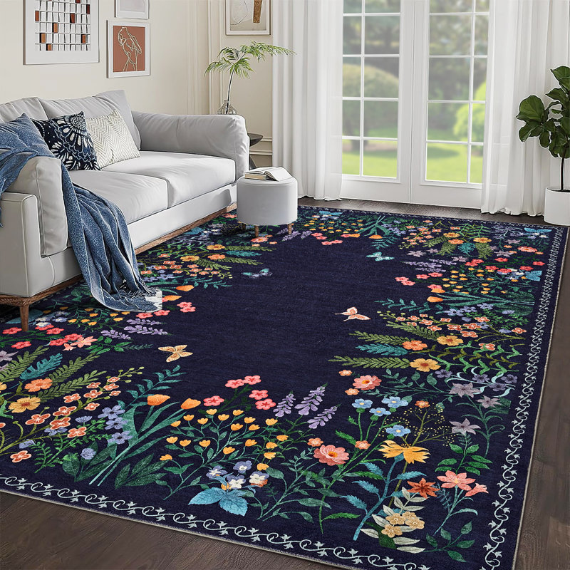 Tapis pour salle de bain Boho 9 x 12, Rectangle 6 pi x 9 pi